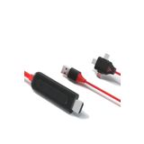 Daytona K-03C Combo 3 in 1 Lightning Micro Usb Type-C to HDMI iOSAndroid 1.5 m Görüntü Aktarıcı Kablo
