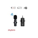 Daytona K9 Wireless 3In1 Kablosuz Type-C - Lightning -3,5Mm Jak Tekli Yaka Mikrofonu K9-C1