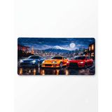 Daytona Kaymaz Mousepad Üç Araba Desenli Oyuncu Gaming Mouse Pad 40X90CM | Kaymaz Taban, Masa Aksesuarı