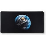 Daytona Kaymaz Taban Dikişli Mousepad Dünya Desenli Oyuncu Gaming Mouse Pad 30X70 cm - Siyah - Gri