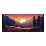 Daytona Kaymaz Taban Dikişli Mousepad Manzara Desenli Oyuncu Gaming Mouse Pad 30x70 CM
