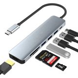 Daytona Macbook Uyumlu Type-C to 4K Ultra HD 1080p HDMI 2* USB 3.0 SD TF Kart Okuyucu 5IN1 Çevirici Hub Adaptör-CH13-