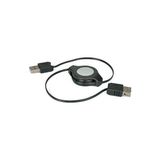 Daytona Multi USB (Erkek) To USB (Dişi) Makaralı Uzatma Kablosu-Siyah