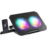 Daytona N33 Rgb Renkli Çift Fanlı 12’ 17’ 2xusb'li Telefon Tutuculu 6 Kademe Yükseklik Ayarlı Macbook Notebook Laptop Standı
