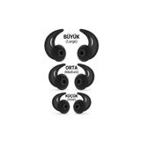 Daytona Siyah 3'lü Silikon Kulaklık Süngeri - S-M-L