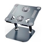 Daytona ST-801 Çift Fanlı Alüminyum Katlanabilir Laptop Dizüstü Bilgisayar Macbook Standı - Gri