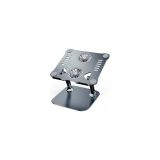 Daytona ST-801 Çift Fanlı Alüminyum Katlanabilir Laptop Dizüstü Bilgisayar Macbook Standı (Koyu Gri)