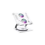 Daytona ST-801D Çift Fanlı Alüminyum Katlanabilir 360 Derece Dönebilir Gümüş Laptop Macbook Standı
