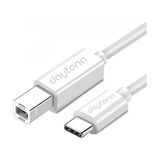 Daytona TB1-2 Type-C To USB B Telefon Bilgisayar Tablet Için Mıdı Org Elektrikli Piyano Yazıcı Konnektörü Çevirici Kablo (1Metre)