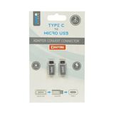 Daytona USB-C Type-C M Mikro USB F 2'li Paket Şarj ve Senkronizasyon Çevirici HUB Adaptörü