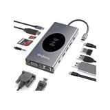 Daytona W13 Macbook Uyumlu Type C To 4K Hdmı Lan Wireless Şarj 13In1 Hub Çevirici
