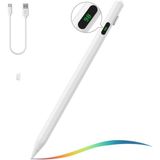 Daytona ZR61 Ipad/ Ios/Android/Windows Dokunmatik Ekran İçin Pil Göstergeli, Magnetik, Type C Şarj Kablolu Yedek Uçlu Stylus Dokunmatik Kalem - Beyaz - RENK