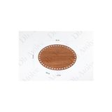 Db Atölye Elips Rattan örgü plakası 15x20 cm Ceviz renk - rattan sepet altlığı - bambu örgü - supla