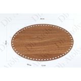 Db Atölye Elips Rattan Örgü Plakası 20X30 cm Ceviz Renk - Rattan Sepet Altlığı - Bambu Örgü - Supla - Ahşap - Ceviz