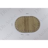 Db Atölye Rattan Örgü Plakası Oval 11X16 cm - Bambu Sepet Ltlığı - Örgü Sepet Supla - Ahşap - Bej