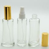 D&B Boş Parfüm Şişesi 50 ml (5 Adet) (TEKRAR DOLDURULABİLİR) Sarı Kapak Plastik Valf Siyah Eyfel Boş Şişe