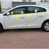 DB Chrome Renault Fluence Cam Çıtası Nikelajı 2010-2016 4 Parça P.Çelik