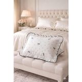 Db Danla Baldi Home Collection 2'Li Yastık Kılıfı Küçük Kalp Ve Fiyonk Desenli Fırfırlı %100 Pamuk