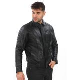 db deriburada original Erkek Beli Lastikli Retro Hakiki Deri Mont