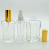 D&B Parfüm Şişesi 50 ml (10 Adet) (TEKRAR DOLDURULABİLİR) Sarı Kapak Plastik Valf Içbükey Boş Şişe
