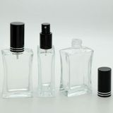 D&B Parfüm Şişesi 50 ml (3 Adet) (TEKRAR DOLDURULABİLİR) Siyah Kapak Metal Valf Içbükey Boş Şişe