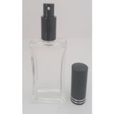 D&B Yol Boş Boş Parfüm Şişesi 30 Ml (5 Adet) Siyah Kapak Metal Valf İçbükey (Tekrar Doldurulabilir) Boş Şişe