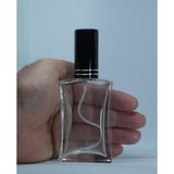 D&B Yol Boş Parfüm Şişesi 50 Ml (2 Adet) (Tekrar Doldurulabilir) İçbükey Siyah Metal Valf Ve Kapak