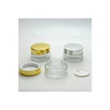 D&B Yol Krem Kavanozu 30 Ml (2 Adet) Boş Şeffaf Gri Kapaklı Cam Kutu