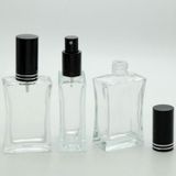 D&B Yol Parfüm Şişesi 50 Ml (10 Adet) Siyah Kapak Metal Valf İçbükey (Tekrar Doldurulabilir) Boş Şişe