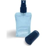 D&B Yol Parfüm Şişesi 50 Ml (10 Adet) Siyah Kapak Plastik Valf İçbükey (Tekrar Doldurulabilir) Boş Şişe