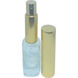 D&B Yol Parfüm Ve Kolonya Şişesi 5 Ml 5 Adet (Tekrar Doldurulabilir) Boş Cam Sarı Metal Sprey Şişe