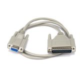 DB9 Dişi/DB25 Erkek Null Modem RS232 Seri Kablosu 1.5m