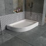 Dbbanyo Sağ Asimetrik Duş Teknesi Panelli 80*110*15 cm - 80 x 110 x 15 cm