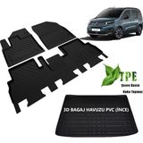 DBC Online Citroen Berlingo Havuzlu Paspas ve Bagaj Havuzu 2019 2020 2021 2022 2023 2024 2025 2026 - Siyah