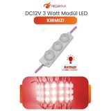 Dc 12V 3W Kırmızı Modül Parmak Led Su Geçirmez Tabela Aydınlatma Dekoratif Led Modül 10 Adet Vitrin