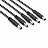 Dc 5.5X2.1mm 5’Li Set Erkek Soket Kablo 12V/24V Dc Güç Uzatma Kablosu Adaptör Jak Konnektör Cctv & Led Şerit Uyumlu
