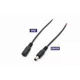 Dc 5.5X2.1mm Erkek Dişi Soket Kablo Dc Güç Uzatma Kablosu 12V 24V Adaptör Jak Konnektör Cctv Led Şerit Uyumlu (1 Erkek + 1 Dişi Set)