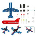 Dc 6V Renkli Led Işık Mini Uçak Modeli Kendin Yap Hobi Devresi Dıy Lehimleme Kiti Demonte(Montesiz)