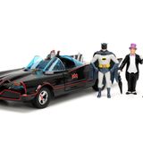 DC Comics 1:24 Klasik TV Dizisi Batman Batmobile Die-Cast Araba ve 2.7 "Batman, Robin, Penguen, & Joker Figürleri