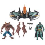 DC Comics, Batman Hava Savaş Paketi (Amazon'a Özel), Yarasa Kanat Aracı, 4 inç Batman & Man-Bat Aksiyon Figürü, Erkek ve Kız Çocuklar için Süper Kahraman Çocuk Oyuncakları