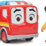 DC Comics Disney Junior Firebuds, BO ve Flash, aksiyon figürü ve itfaiye aracı oyuncağı, etkileşimli göz hareketli, 3 yaşından büyük kızlar ve çocuklar için oyuncak