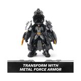 Dc Comics, Metal Force Batman Aksiyon Figürü, 15 cm Boyutunda ve 10 cm Mini Figürlü, Yerleşik Patlayıcı ve Zırh Takımı, 4 Yaş ve Üzeri Kız ve Erkek Çocuklar Için Süper Kahraman Oyuncakları - 01-Mavi