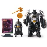 DC Comics, Metal Force Batman aksiyon figürü, 15 cm boyutunda ve 10 cm mini figürlü, yerleşik patlayıcı ve zırh takımı, 4 yaş ve üzeri kız ve erkek çocuklar için süper kahraman oyuncakları