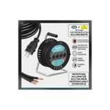 DC-ELEKTRO 4 LÜ MAKARALİ (20 METRE) 3X2.5 YÜZDE YÜZ TAM BAKİR HES VEYA ÖZNUR KABLOLU SEYYAR UZATMA LED IŞIKLI