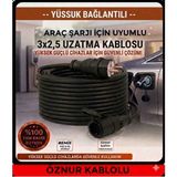DC-ELEKTRO Öznur Kablolu Evde Araç Şarjı Uyumlu 3-40 Metre (3x2.5 mm Ttr Tam Bakır) (3.5kw - 16AMPER) Bemis Kauçuk Fişli Uzatma Seyyar - 6 METRE