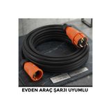 DC-ELEKTRO REKORLU Araç Şarjı Uyumlu (15 Metre) (3x2.5 Ttr HES VEYA ÖZNUR KABLOLU Tam Bakır)(Fişler REKORLU Halojen Free ) Uzatma Seyyar