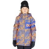 DC Erkek Çocuk Kapüşonlu Kayak Montu, Desenli Spor Mont, Çok Renkli, 10 Yaş