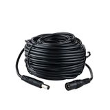 DC Güç Adaptörü Uzatma Kablosu 60 ft 2,1 mm x 5,5 mm 12V DC Güç Adaptörü, LED, CCTV Kamerası, Güvenlik WiFi Kamerası, DVR ile Uyumlu