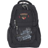 Dc Meilun Unisex Sırt Çanta Darbe Emici Sırt Desteği Laptop Bölmeli Su Geçirmez Kumaş - Siyah