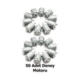 Dc Motor 3v-6v Mikro Hobi Motoru Deney Seti Robotik Proje Oyuncak Araba Motoru Küçük Motor 50adet